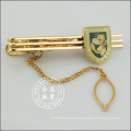 Custom Gold Plated Tie Clip with Badge (GZHY-LDJ-006)